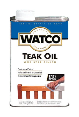 Watco 206347 Teak Oil Finish, Brown, 1 Pint
