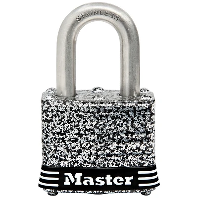 1-9/16 In. W Weather Coated Laminated Steel Keyed Alike Padlock 4-pin Cylinder