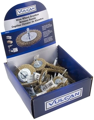 Coarse Grade Wire Wheel Brush Kit, 1/4 In Dia Hex Shank, 25 Pieces