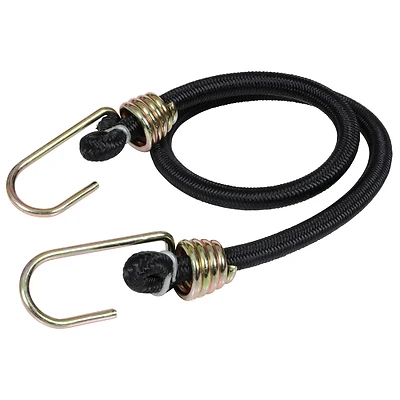 Bungee Cord, Heavy-Duty, Black, 24 In.