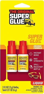 Pacer Technology Super Glue, Quick-Setting Liquid Adhesive, Clear, 3 g