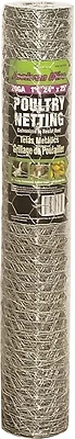 Jackson Wire 12011816 Galvanized Poultry Hex Netting, 1 In Mesh, 24 In X 25 Ft