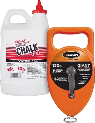 Giant 130 Foot Chalk Box With 3 Pound Red Chalk - Model G1303r