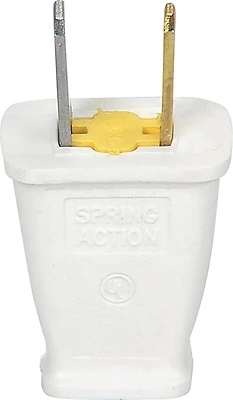 Sa540w 15 Amp 125 Volt White Polarized Plastic Plug