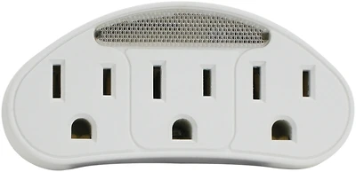 PowerZone ORADL101 3-Outlet Tap with Nightlight, 15A 125V, White