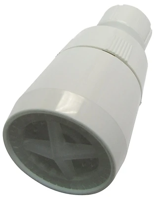 Plumb Pak PP825-15 White Plastic Showerhead, 2 GPM, 1 Spray Setting