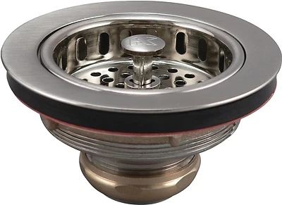 Keeney K5445DSBN Basket Strainer, Cast Brass, Brushed Nickel, 3-1/2 In