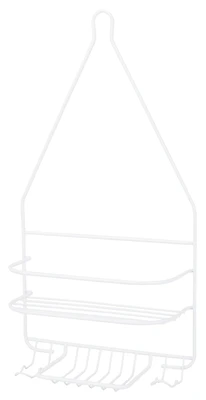 Simple Spaces SS-SC-25-PE-3L Shower Caddy, White, 19 In. X 10 In.
