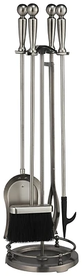 Vpd51443as3l 5-piece Antique Silver Fireplace Tool Set, 30 In.