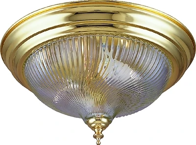 Boston Harbor F51BB02-10193L Flush Mount Ceiling Fixture, 13-In, Polished Brass, 2-Light