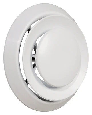 Imperial DR-06 Round Air Diffuser With Collar, White, 6 In.