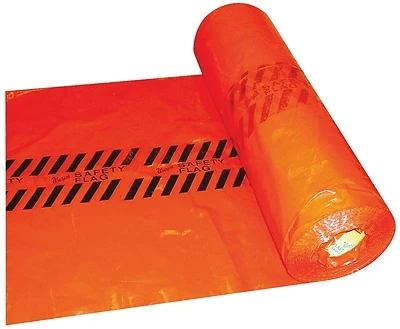 Rsf Red Safety Flag Roll, 18 In X 18 In, 500 Flags, Heavy-duty Plastic