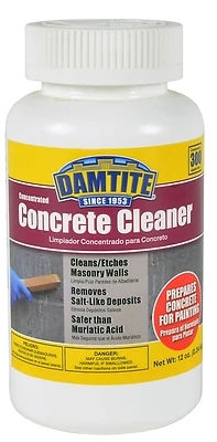 Damtite 09712 Concentrated Concrete Cleaner, 12 Oz Bottle
