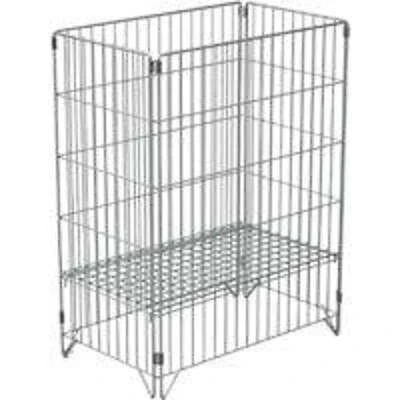 R40-cldb-rec Rectangular Wire Dump Bin, Collapsible Design, Zinc
