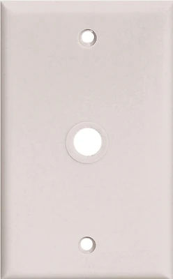 Pj11w 1-gang Telephone & Coax Wall Plate, White, Midway Size