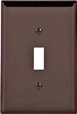 Leviton PJ1-E Toggle Wall Plate, 1-Gang, Black, 25-Pack