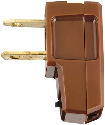 Eaton BP2600-6B-L Electrical Plug, 2-Pole, 15A, 125V, Brown