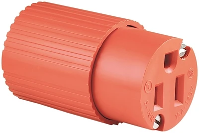 6887-box 15 Amp 125 Volt Orange 3 Wire Connector