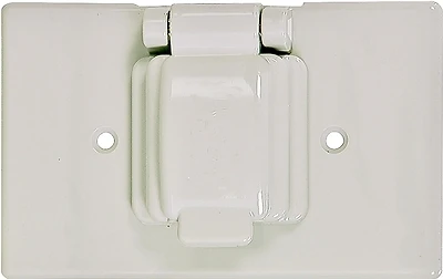 S1961w-sp Single Gang Weatherproof Receptacle And Switch Cover, White