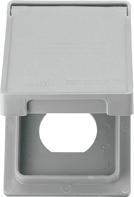 S2962 1-gang Gray Weatherproof Duplex Receptacle Cover