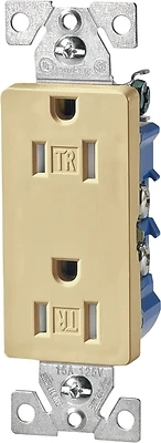 Tr1107v Tamper Resistant Duplex Receptacle, 15 Amp, 125 Volt, Ivory