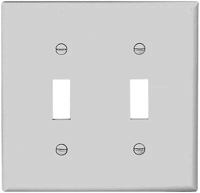 5139w 2-gang Nylon Toggle Wall Plate, White, Pack Of 10