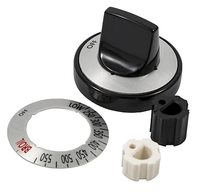 Camco 00973 Black Gas Range Oven Knob Kit With Adapter Inserts