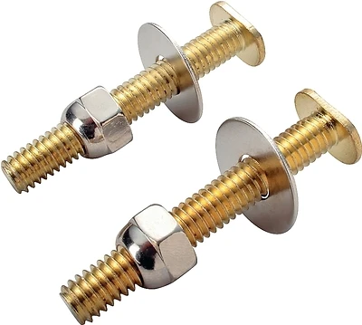 Worldwide Sourcing Pmb-480 Toilet Bolt Set, 5/16" X 2-1/4", Steel, Brass Plated