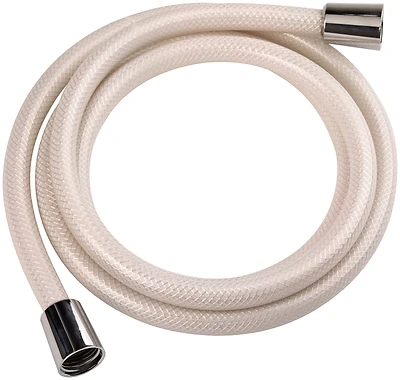 72-inch White Pvc Shower Hose With Hex Nut And Washers