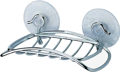 Simple Spaces SS-5825-CH Chrome Soap Dish, Suction Cup Mount, 5-3/8 In