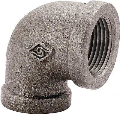Black 90 Degree Elbow, 1/8 Inch, Malleable Iron, Model B90 6