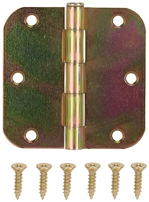 20347st4c 3.5-inch Yellow Zinc Residential Hinge With 5/8-inch Radius