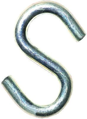 Lr369 1 In. Bright Zinc Large Open S-hook, Pack Of 50