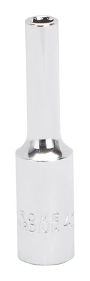 4mm Deep Socket 1/4 Drive 6 Point Chrome Vanadium Steel