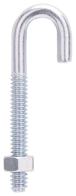 Mintcraft Lr318 Zinc Steel J-bolt 3/16" X 1-7/8" With Hex Nut