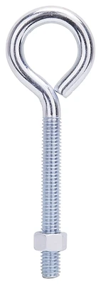 Lr284 Eye Bolt, 3/8 In X 5 In, Steel, Zinc, Pack Of 10