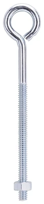 Mintcraft Lr273 1/4 X 5 In. Zinc Eye Bolt With Nuts, 20 Pk