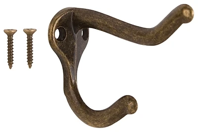 H62-b071 Heavy Duty Die Cast Zinc Coat And Hat Hook In Antique Brass