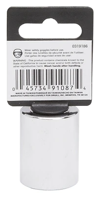 7/8 Inch 12 Point Standard Socket, 1/2 Inch Drive, Model Mt6517445