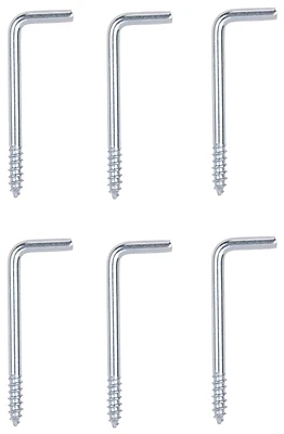 Square Screw Hook 1-7/8 Inch Steel Bright Zinc Plated