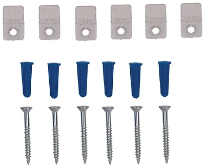 ProSource PH-122280-PS Mirror Holder Set, Clear Plastic, 6 Piece