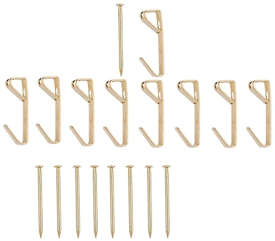 ProSource PH-122308-PS Picture Hanger, 20 Lb, Polished Brass
