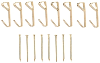 Prosource PH-122312-PS Steel Picture Hanger, 10 Lb, Polished Brass