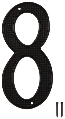 Prosource N-018-PS House Number 8, 4 In., Black Zinc