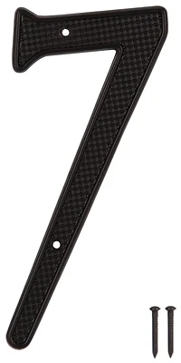 House Number 7, 4 Inch, Black Die-cast Zinc For Enhanced Visibility