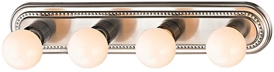 4-light Vanity Bath Bar Light Fixture, 24 Inch, Brushed Nickel Finish