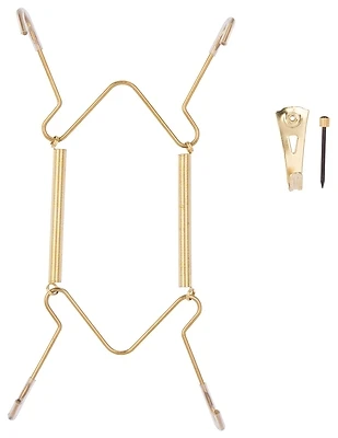 ProSource PH-122048-PS Plate Hanger, Brass, 5-7 In. Plates