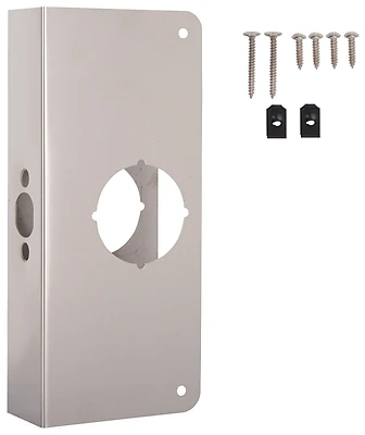 ProSource HSH-050SBN-PS Door Reinforcer, 4 x 9 In., Brushed Nickel