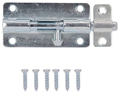 ProSource BH-103-PS Lockable Barrel Bolt, 4 In, Zinc Plated Steel