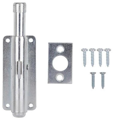 Prosource 33083ZCB-PS Steel Foot Bolt, Zinc Plated, 4 In.